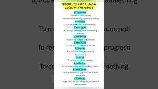 Important Phrasal Verbs. English Vocabulary. Learn English Lesson. Advanced English. IELTS Prep