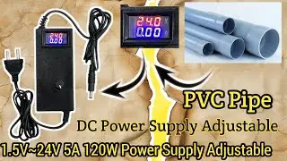 POWER SUPPLY ADJUSTABLE | How to make power  adjustment adapter | #poweradjustable #pvcprojects #diy