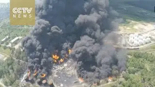 Ukraine fuel depot fire under control