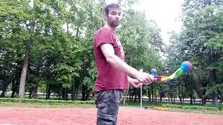 Восьмёрка с пои с нуля за один час! (волна, пятибитка)