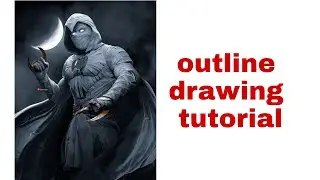 Moon Knight drawing tutorial easy // real time drawing step by step