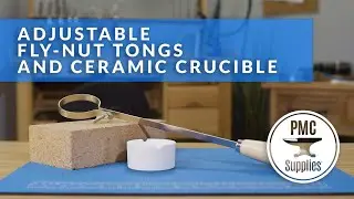 Adjustable Fly-Nut Tongs and Ceramic Crucible Set