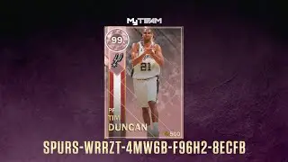 Pink Diamond Tim Duncan Locker Code NBA 2K18 MyTEAM
