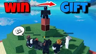 Я дарил подарки своим фанатам, если они побеждали меня в игре Roblox Bridge.