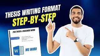Thesis Writing Format in MS Word