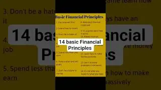 Basic principles. #discipline #financial #sidehustle #motivation #moneymindset #management #shorts