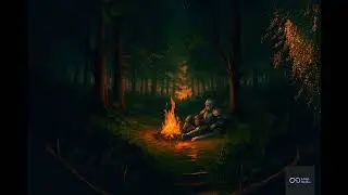 Lo-fi Study with a Knight | Chill Pixel Art Loop with Campfire