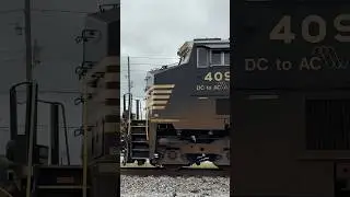 NS DC to AC leads manifest train at Austell ga #safetrain #ns #nsrailfans