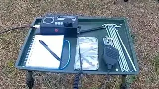 Ham Radio. QRP Portable Outing. Trig Point. 20m and 40m Band.