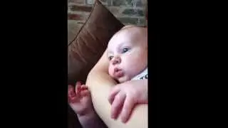 Eating my arm, pooping and laughing at baby Einstein