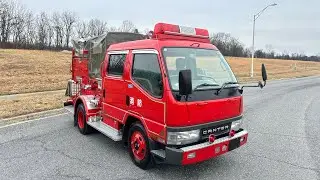 1999 MITSUBISHI CANTER FE53EB JAPANESE FIRE TRUCK&mdash;12,995 Miles - WALK AROUND
