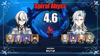 NEW Spiral Abyss 4.6  Piano 12 (9 stelle ⭐)  | Arlecchino C0 - Neuvilette C1 [ Genshin Impact ]