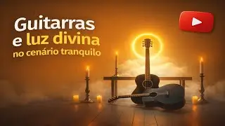 Guitarras e luz divina no cen&aacute;rio tranquilo
