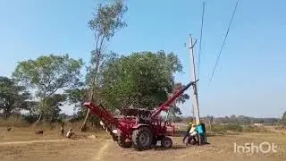 Pole installation by Hydra //Pole master // Electrical training odia //Tatapower Odisha