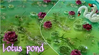 Janmashtami Special Craft 🪷 LOTUS POND🪷😱😱 || Resin Lotus Pond step by step tutorial 