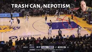 NUGGETS trash can, nepotism coaching vs. LAKERS | GAME 4