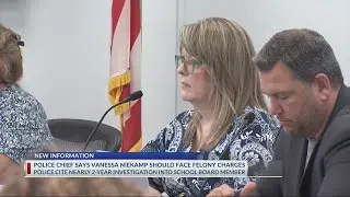 Pickerington police chief says school board member should've been charged with felonies