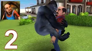 Scary Stranger 3D - Gameplay Walkthrough Part 2 - Gorilla Attack the Stranger (iOS, Android)