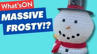 Woman Creates 12 Ft Snowman Using Milk Jugs ⛄