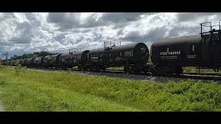 dash 9 leads molten sulfur unit train