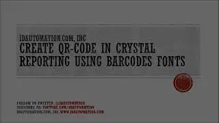 How to Generate QR Code in Crystal Reports using Barcode Fonts
