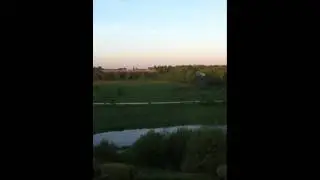 Plane flys under house
