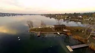 Neufeldersee von oben - sunset flight