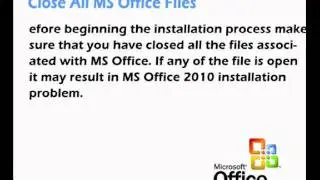 MS Office 2010 Installation Problem