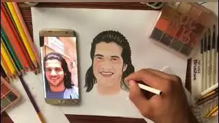 Drawing Khalid Haqmal ☆ How to Draw faces ☆ Naveed Art
