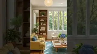 No noise, just light and peace 🌿#rusticarchitecture #livingroomdesign #modernrustic #cozyhome 