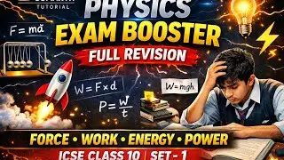 ICSE Class 10 Physics Exam Booster 2026 | FULL REVISION &ndash; Set 1 | Force, Work, Energy & Power 🚀