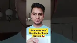Blue Card of Czech Republic | #czech #bluecard #requirements  @AliinCzechia