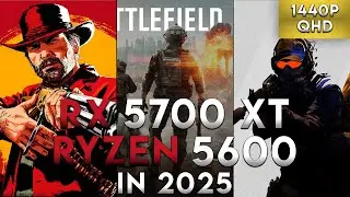 Ryzen 5 5600 + RX 5700 XT | 11 Games Benchmark | 2025 | 1440p Gaming Test