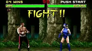 Mortal Kombat II (#05 JAX vs. KITANA) [PSone] #2129 GamePlay