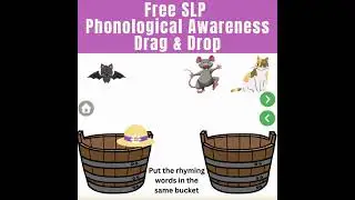 Free SLP Phonological Awareness Drag & Drop #slp #speechtherapy #esl #education #kindergarten