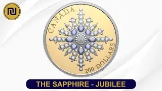 The Sapphire Jubilee Snowflake Brooch - Pure Gold Coin