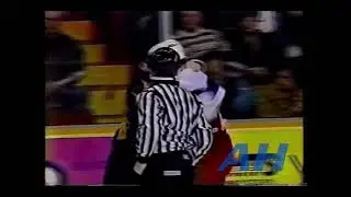 NHL Nov. 26, 1993 Winnipeg Jets v Vancouver Canucks (R) Stephane Quintal v Shawn Antoski