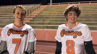 Orange lacrosse&rsquo;s Connor Kruse, Bryce Nelson & Jackson Runkle discuss win over Northwood