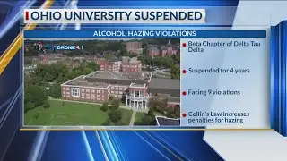 Ohio University fraternity suspended on alcohol, hazing violations