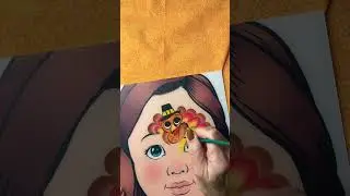 Thanksgiving Turkey Face Paint Design by Pam Kinneberg #facepaintcom #krazefx #facepaint