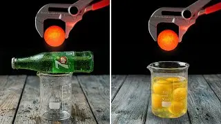 1000&deg;C Red Hot Metal Ball vs 7up, Eggs & More!