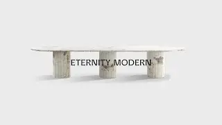 Cava Fluted Large Oval Stone Dining Table 13FT | Modern Furniture