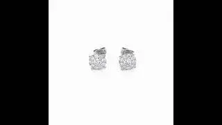 18kt white gold diamond earring