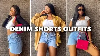 STYLING HIGH WAIST JEAN SHORTS | Casual outfit ideas |