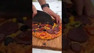 Campfire Sujuk Pizza.🍕🔥 #youtube #youtubeshorts #viral #trending #viralvideo #trendingvideo #shorts
