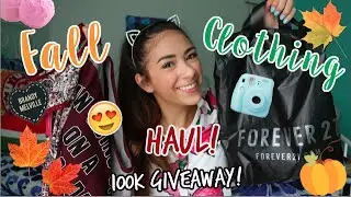 FALL CLOTHING HAUL + HUGE 100K SUBSCRIBER GIVEAWAY!♡