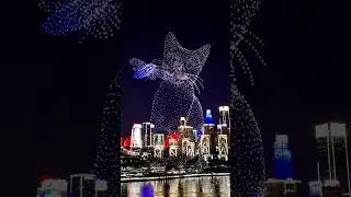 Every Saturday night 5000 drones performance in Chongqing China.