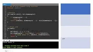 1. Sum of Array elements using Recursion [tr]