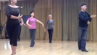 Relaxing cool down session at our dance workout class at Astoria Ballroom Dance Studio