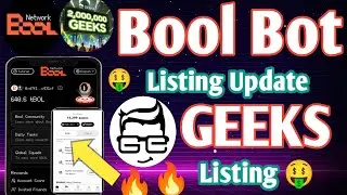 Bool Bot Listing Update Today l Geeks Listing 🤑New meme Coin Claim airdrop
